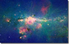 Image of the Milky way Galactic Center from NASA's Spitzer Space Telescope