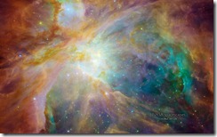 Image of the Orion Nebula by NASA's Spitzer and Hubble Space Telescopes
