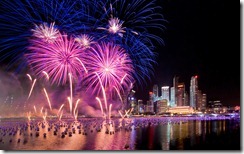 Fireworks on New Year's Eve, Singapore