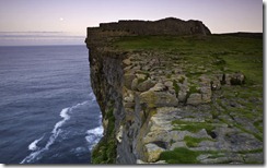 Dun Aengus and cliffs on the island of Inishmore, Galway Bay, Ireland