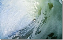 Inside the tube of a breaking wave