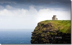 O'Brien's Tower sits atop the Cliffs of Moher and overlooks Galway Bay in Ireland