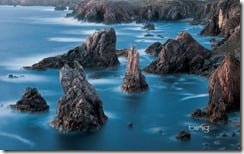 Rugged sea stacks of the Isle of Lewis, Scotland