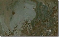 Evaportation pond North of Savannah, Georgia