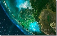 Satellite image of the Everglades, Florida