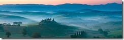 Morning sunrise in Val d' Orcia, Tuscany, Italy