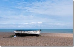 Old boat, Aldeburgh Beach, Suffolk, England, U.K.