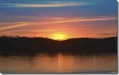 Sunrise on the Ohio River, California, Kentucky, U.S.