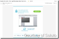 Soluto QQ 2 - how the questions looks in an email