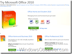 Update: Download 60 Day Trial of Microsoft Office 2010