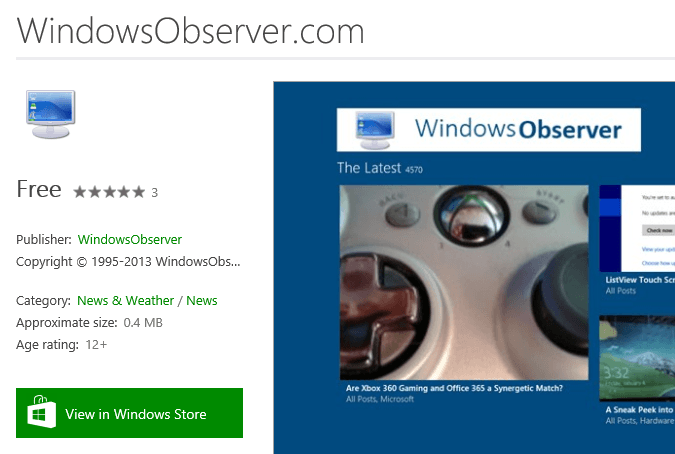 Microsoft Revamps App Information Pages on the Web to look more like their Windows Store Siblings