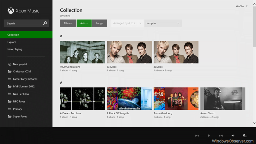 Xbox Music on the Web