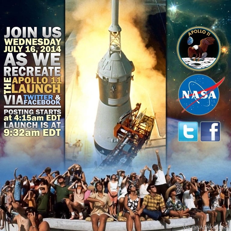 Relive Apollo 11 Launch via Twitter on its 45th Anniversary