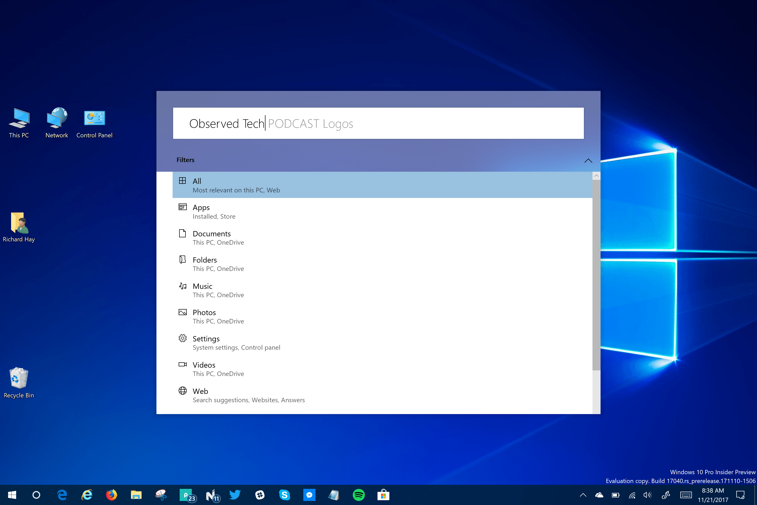 New Cortana Search Interface Surfaces in Windows 10 RS4 Build 17040