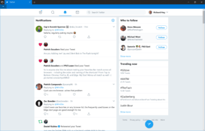 Twitter Progressive Web Apps - Before Background Update