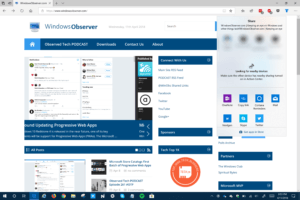 Twitter PWA Share Dialog on Windows 10
