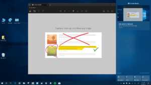 Screen Sketch App with Snip Alert in Action Center