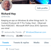 My Profile for Twitter in the PWA App