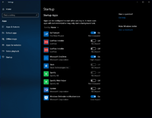 Windows 10 Startup Apps
