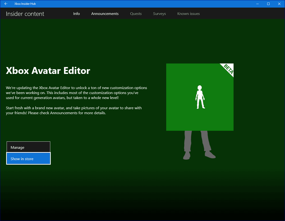 Xbox Avatar Editor is now generally available for all