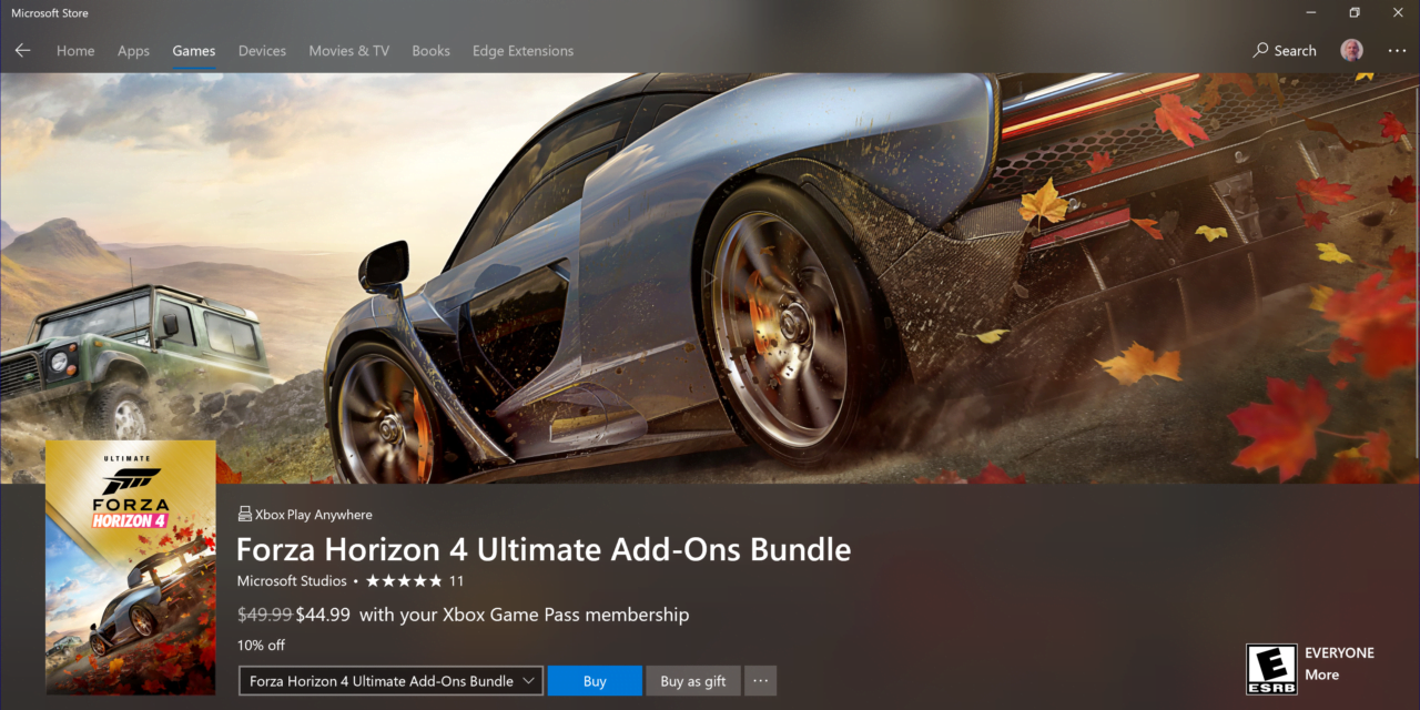 Forza Horizon 4 and Ultimate Add-Ons Bundle Now Available