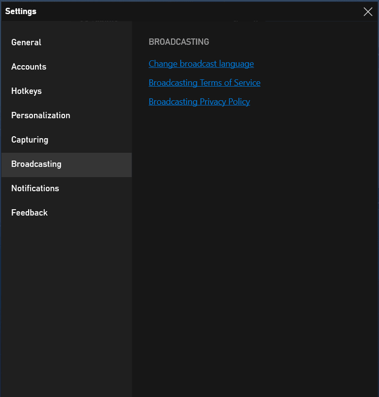 Windows 10 Game Bar Overlay Settings