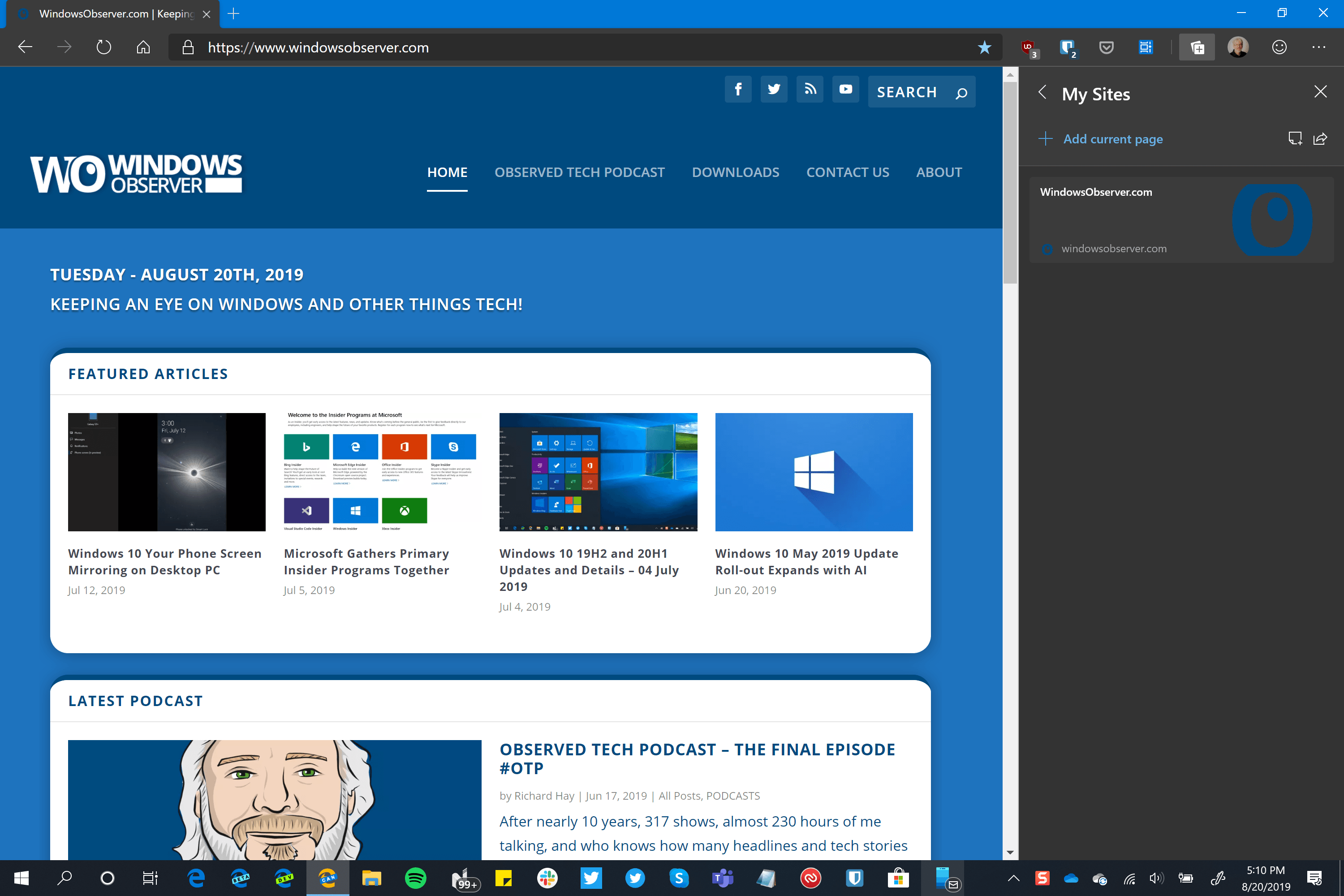 Microsoft Edge Chromium Collections