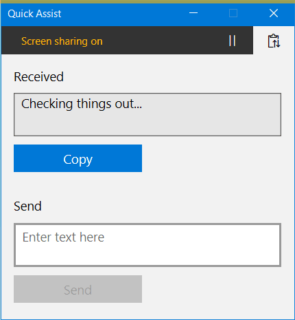Quick Assist on Windows 10