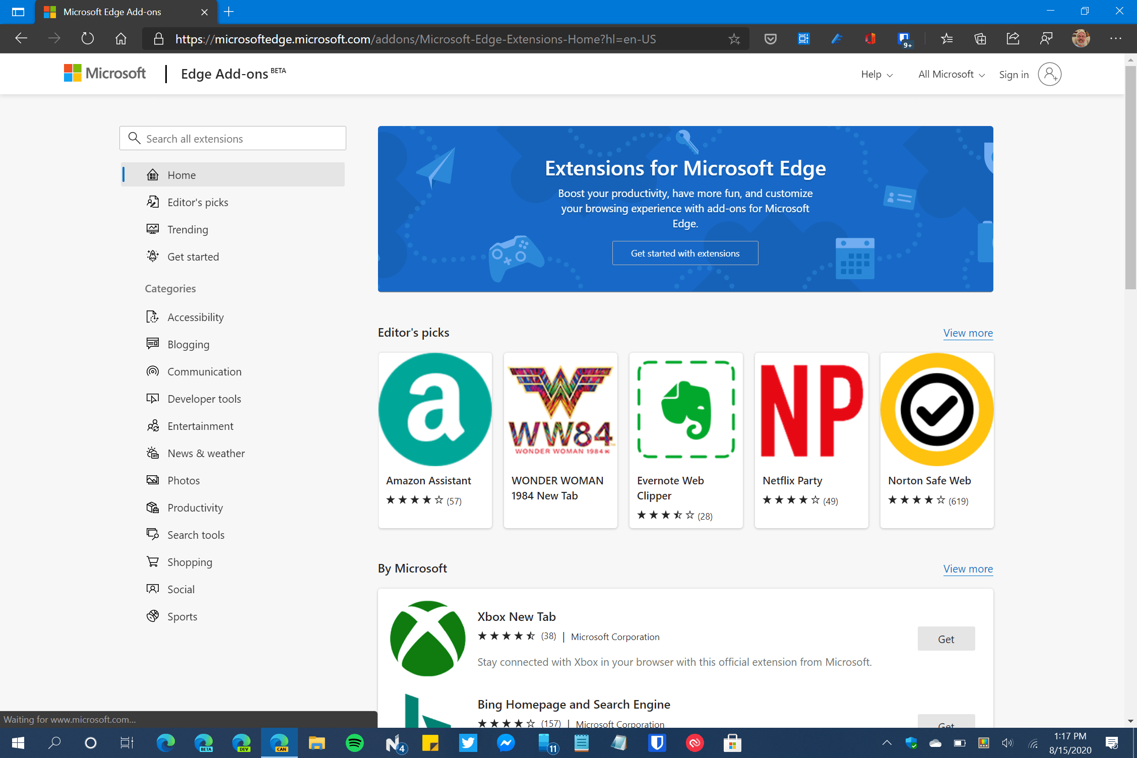 Microsoft Edge Add-ons