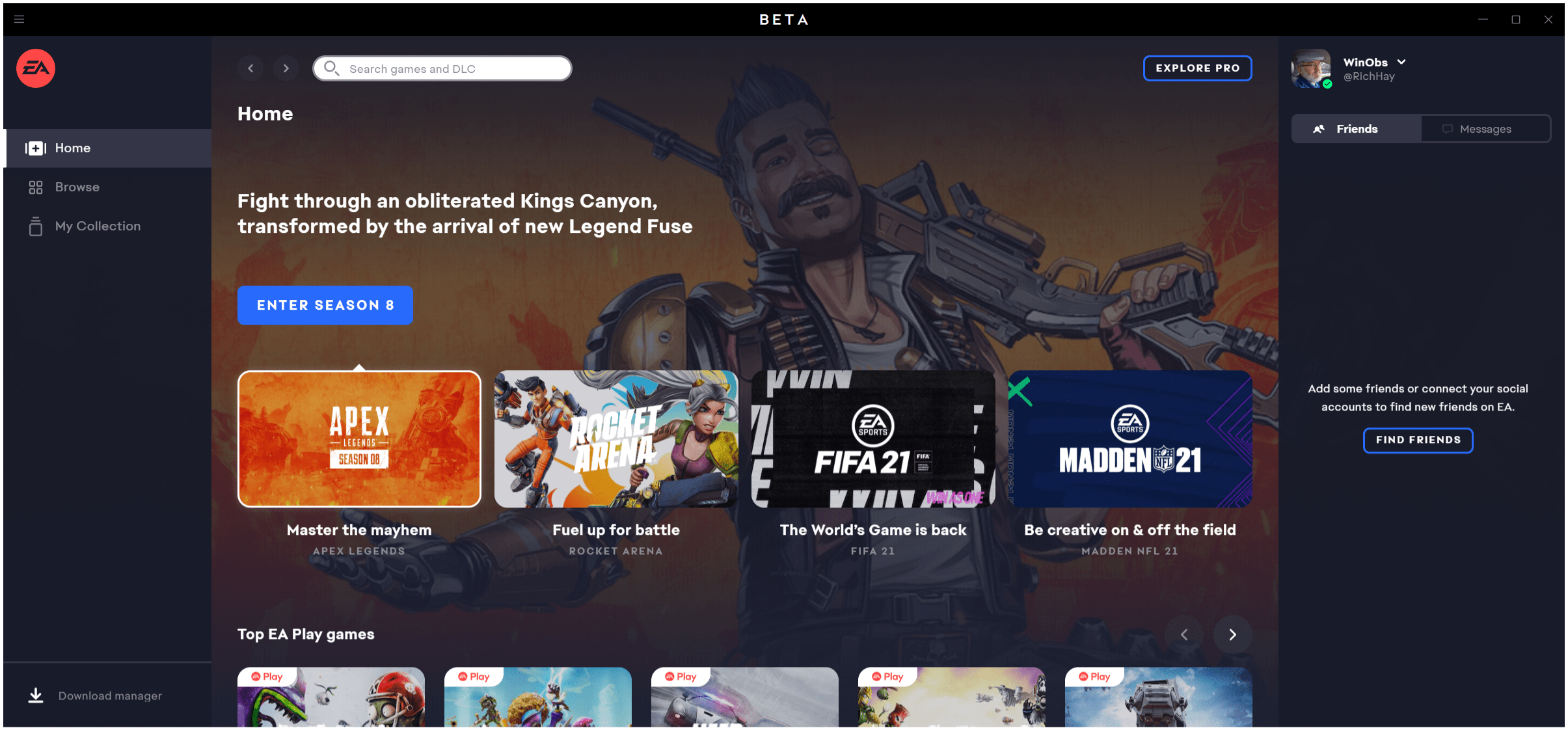 EA Play on Xbox Game Pass for PC
