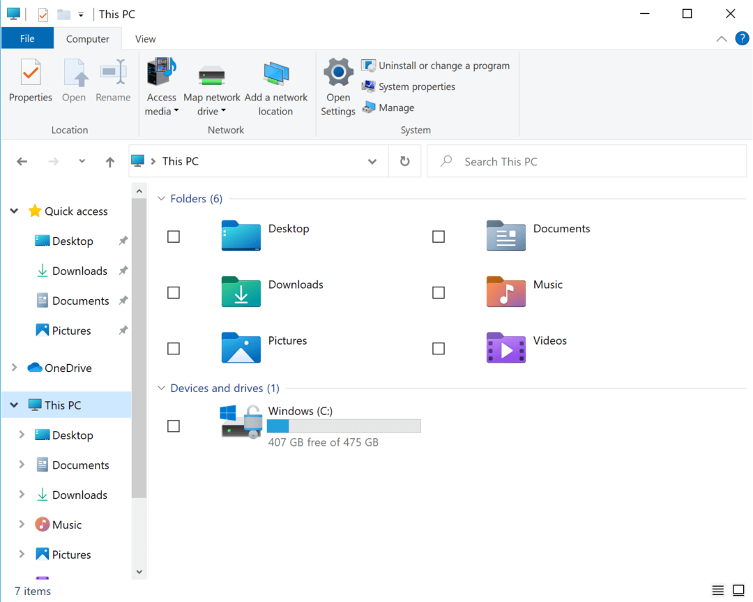 New File Explorer Icons in Windows 10 DevChannel Build 21343
